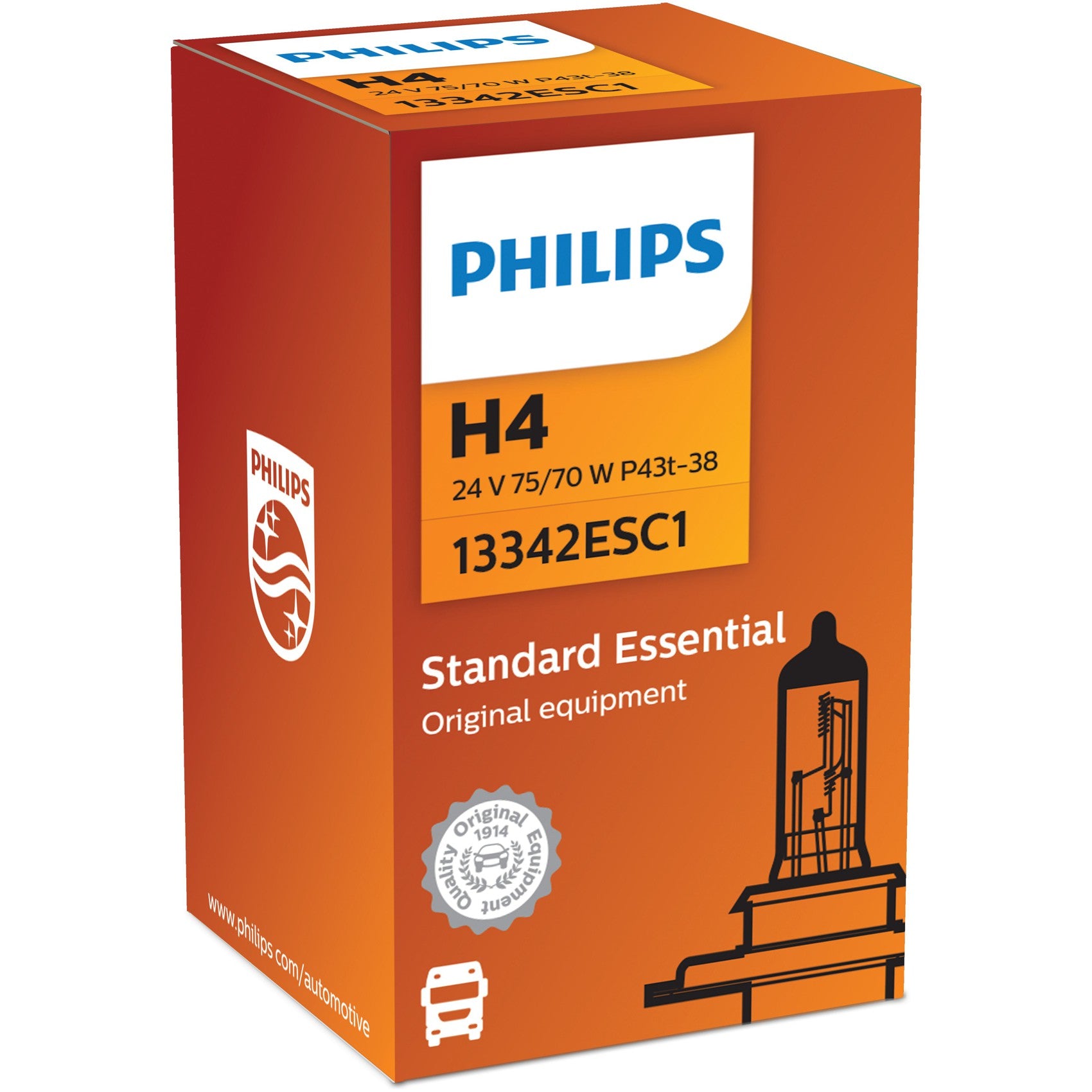 Lâmpada do Farol H4 24V STANDARD ESSENTIAL - Philips - 13342ESC1 - (4)