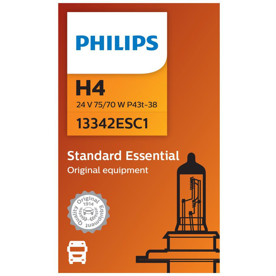 Lâmpada do Farol H4 24V STANDARD ESSENTIAL - Philips - 13342ESC1 - (5)