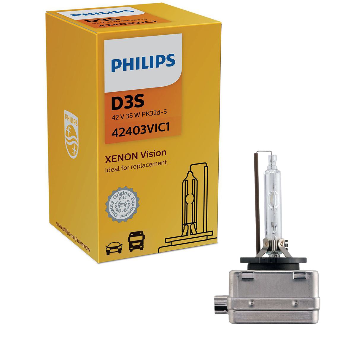 Lâmpada do Farol Xenon D3S 35W - Philips - 42403VIC1 - (1)