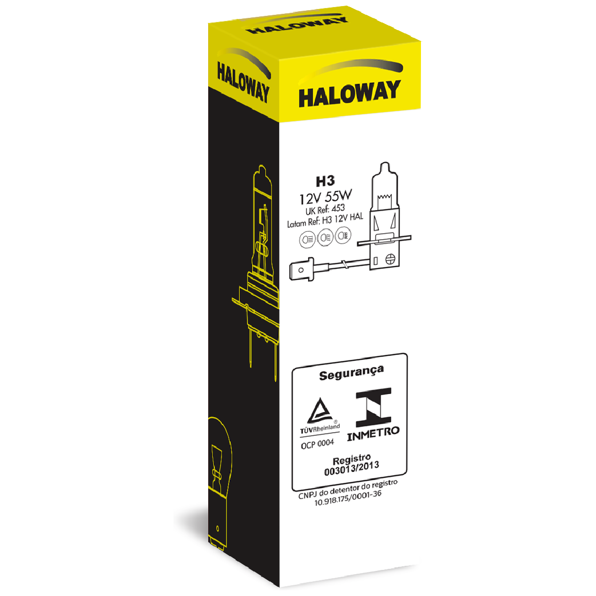 Lâmpada do Farol H3 12V - Haloway - H3 12V HAL - (3)