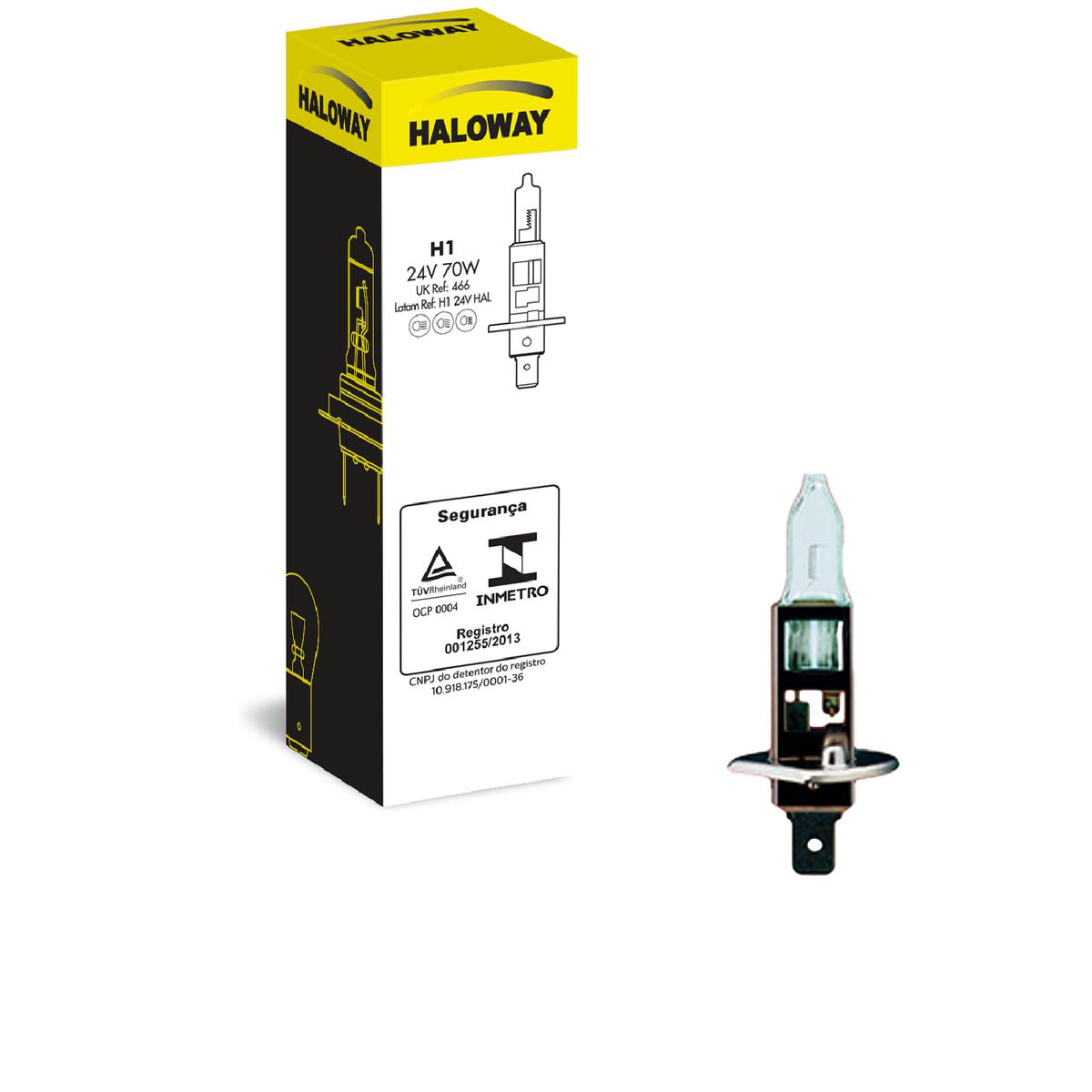 Lâmpada do Farol H1 24V - Haloway - H1 24V HAL - (1)