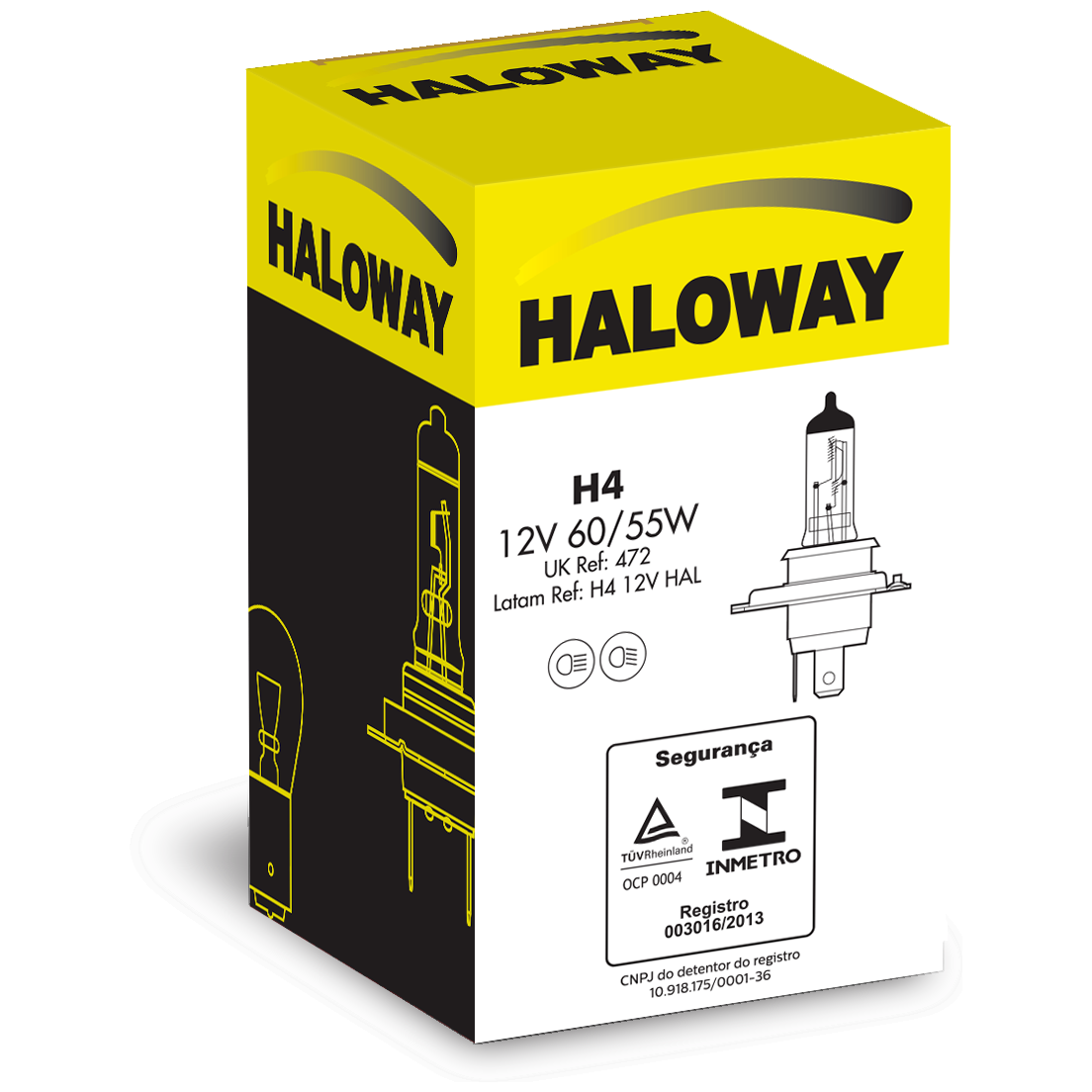 Lâmpada do Farol H4 12V - Haloway - H4 12V HAL - (3)