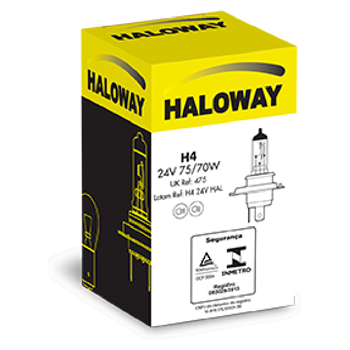Lâmpada do Farol H4 24V - Haloway - H4 24V HAL - (3)