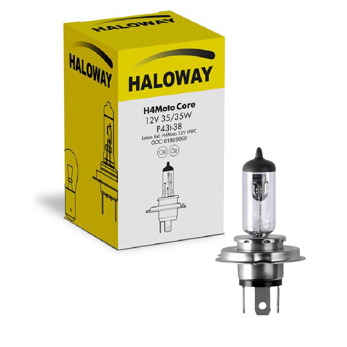 Lâmpada do Farol Moto H4 35/35W 12V HWC - Haloway - H4Moto 12V HWC - (1)
