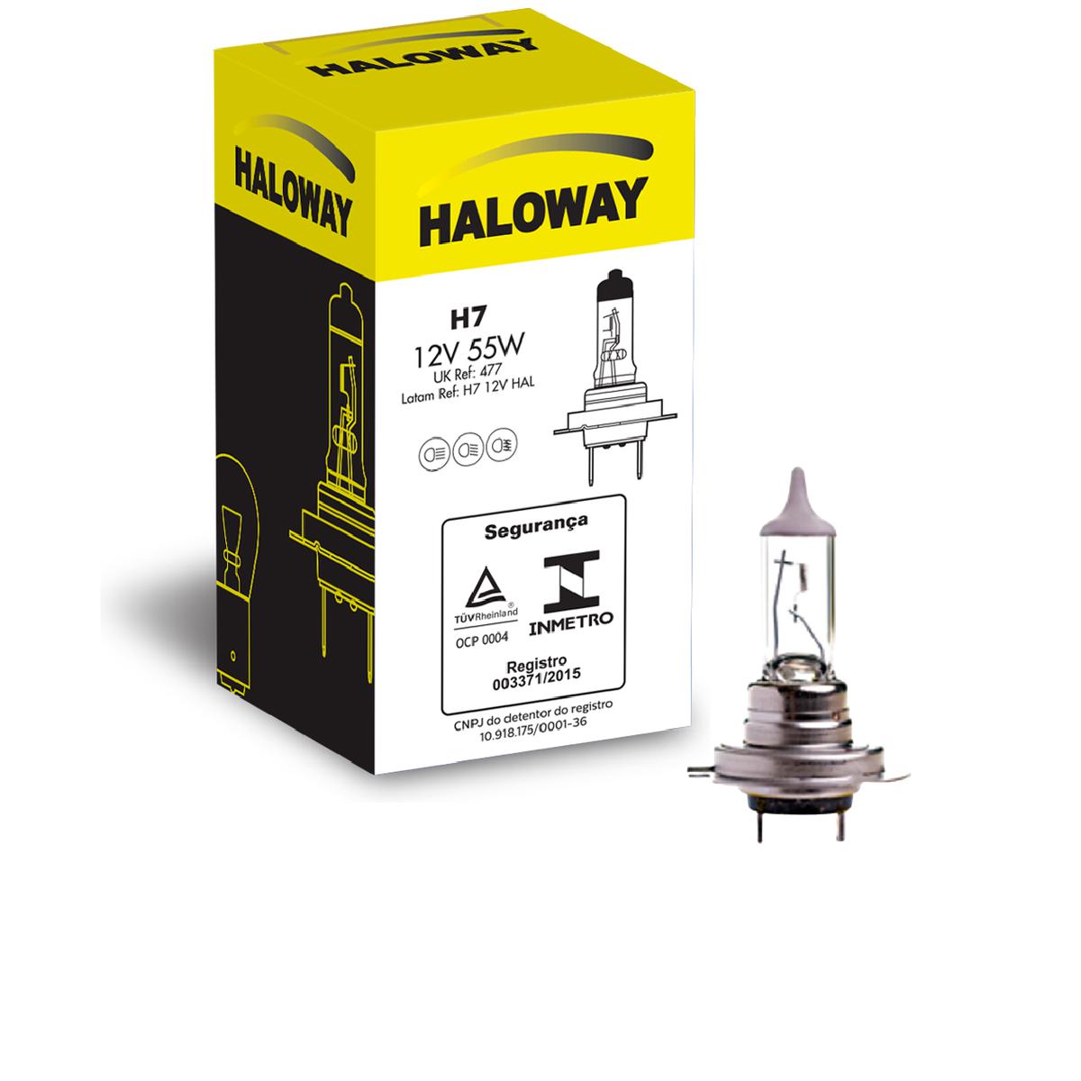 Lâmpada do Farol H7 12V - Haloway - H7 12V HAL - (1)
