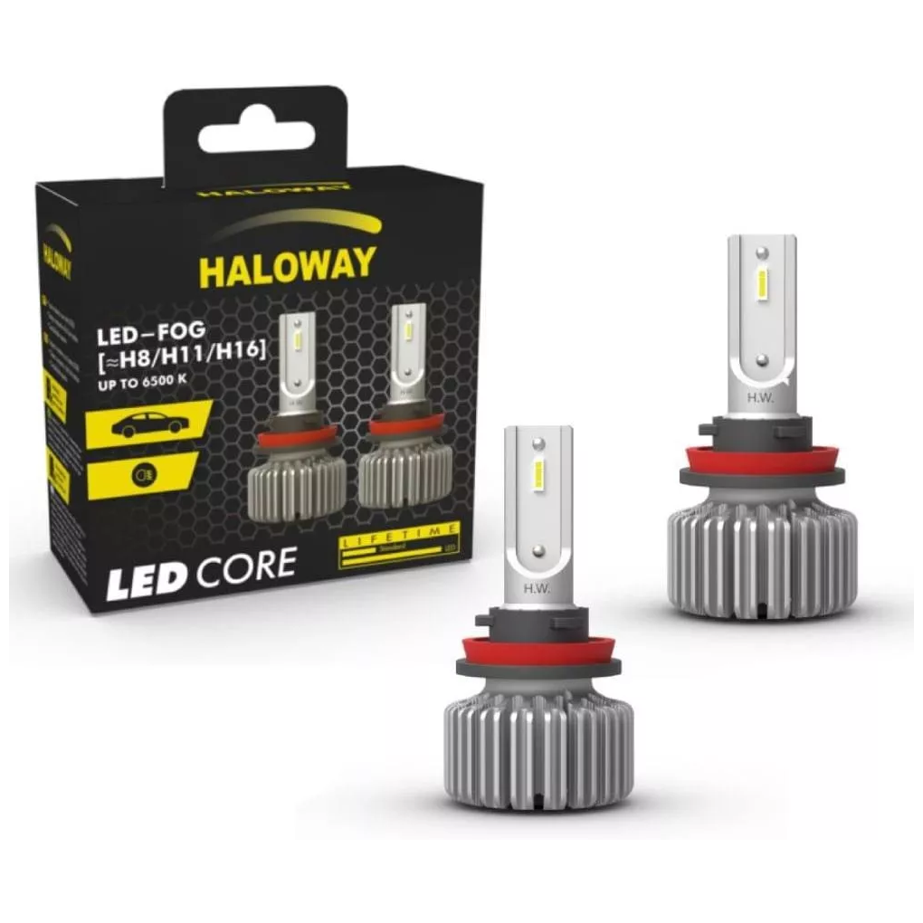 Par Lâmpada LED Farol Fog 12V 6500K HWC - Haloway - LED Fog HWC - (1)