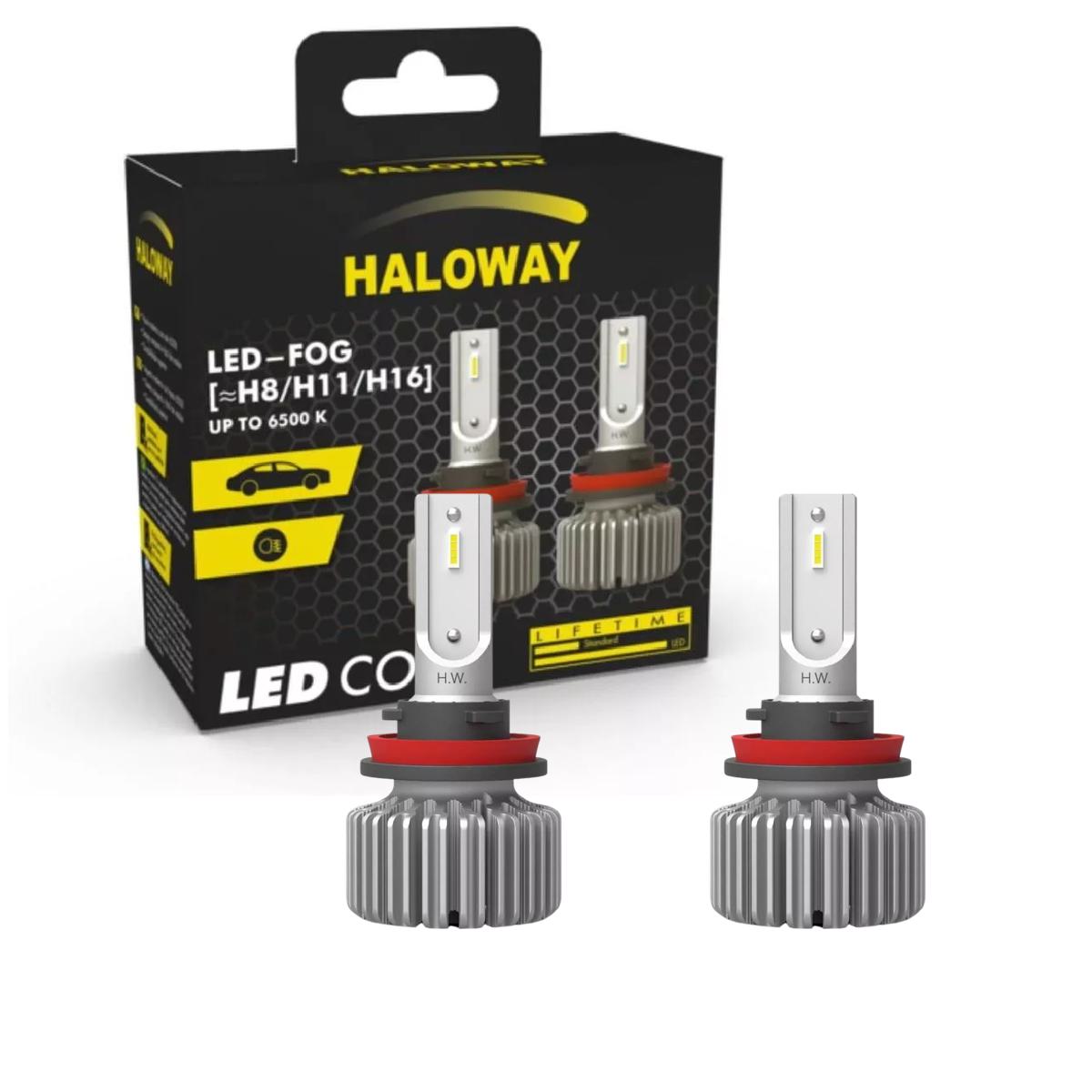 Par Lâmpada LED Farol Fog 12V 6500K HWC - Haloway - LED Fog HWC - (2)