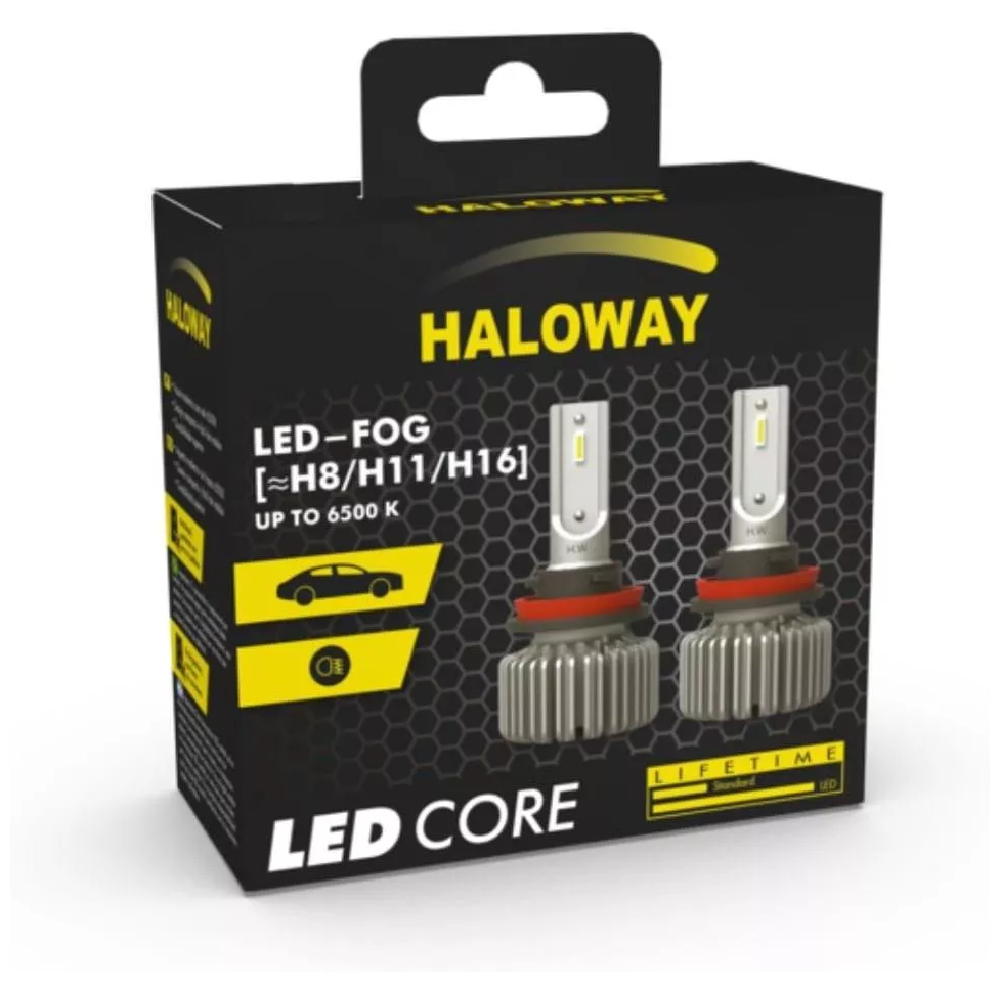 Par Lâmpada LED Farol Fog 12V 6500K HWC - Haloway - LED Fog HWC - (5)