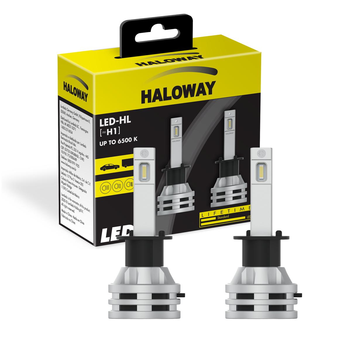 Par Lâmpada LED do Farol H1 12V/24V 6500K - Haloway - LED H1 HAL - (1)