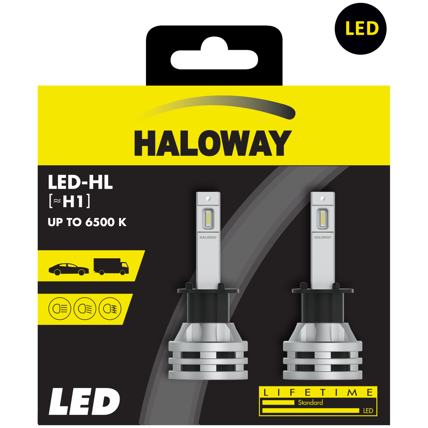 Par Lâmpada LED do Farol H1 12V/24V 6500K - Haloway - LED H1 HAL - (4)