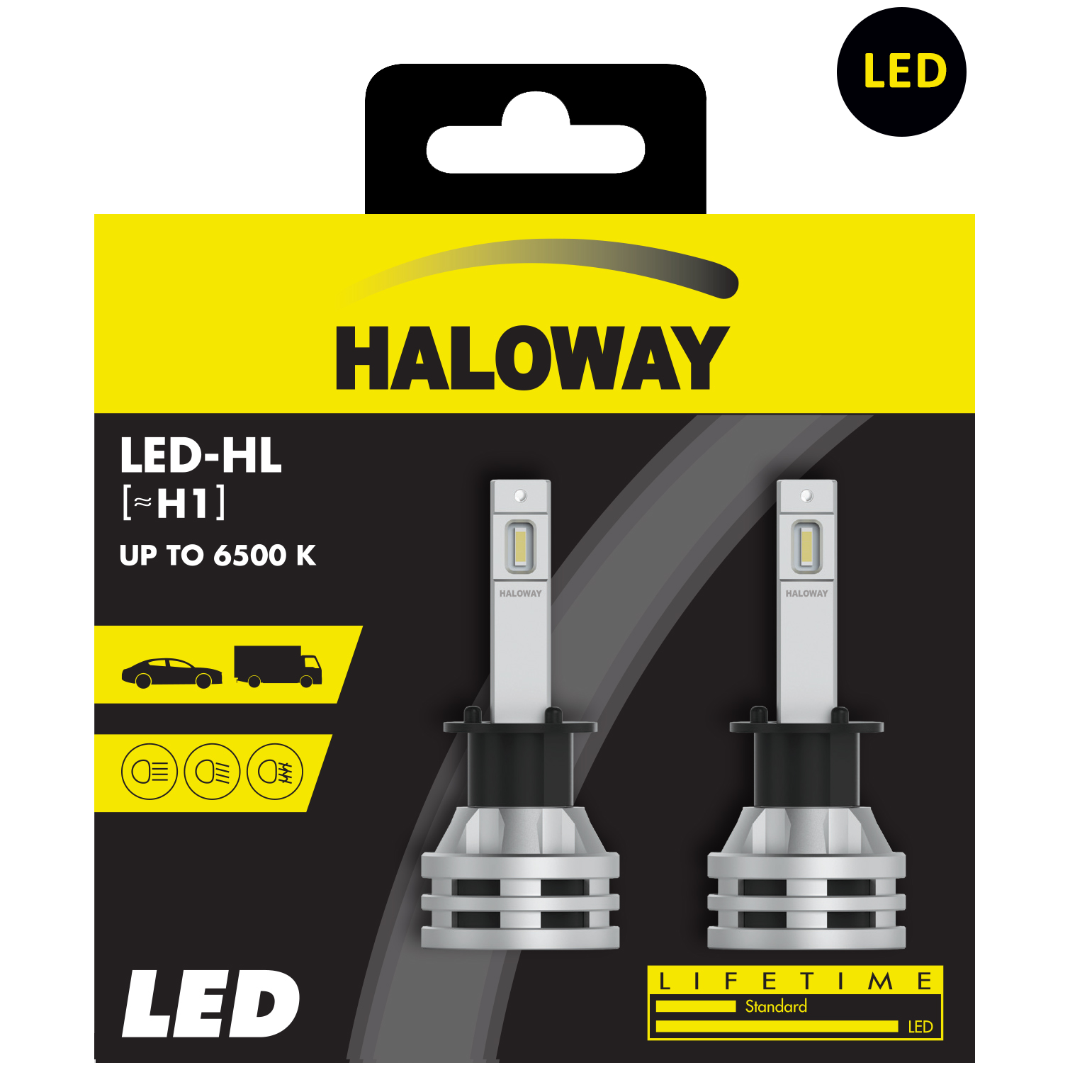 Par Lâmpada LED do Farol H1 12V/24V 6500K - Haloway - LED H1 HAL - (4)