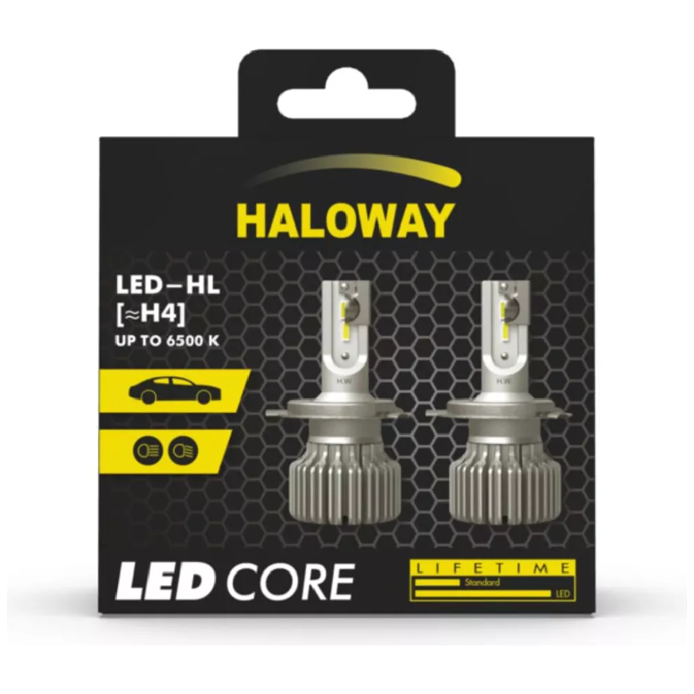 Par Lâmpada LED do Farol H4 12V 6500K HWC - Haloway - LED H4 HWC - (4)
