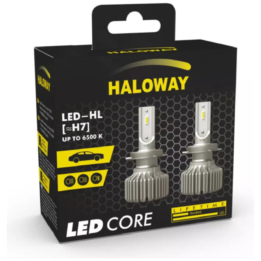 Par Lâmpada LED do Farol H7 12V 6500K HWC - Haloway - LED H7 HWC - (4)
