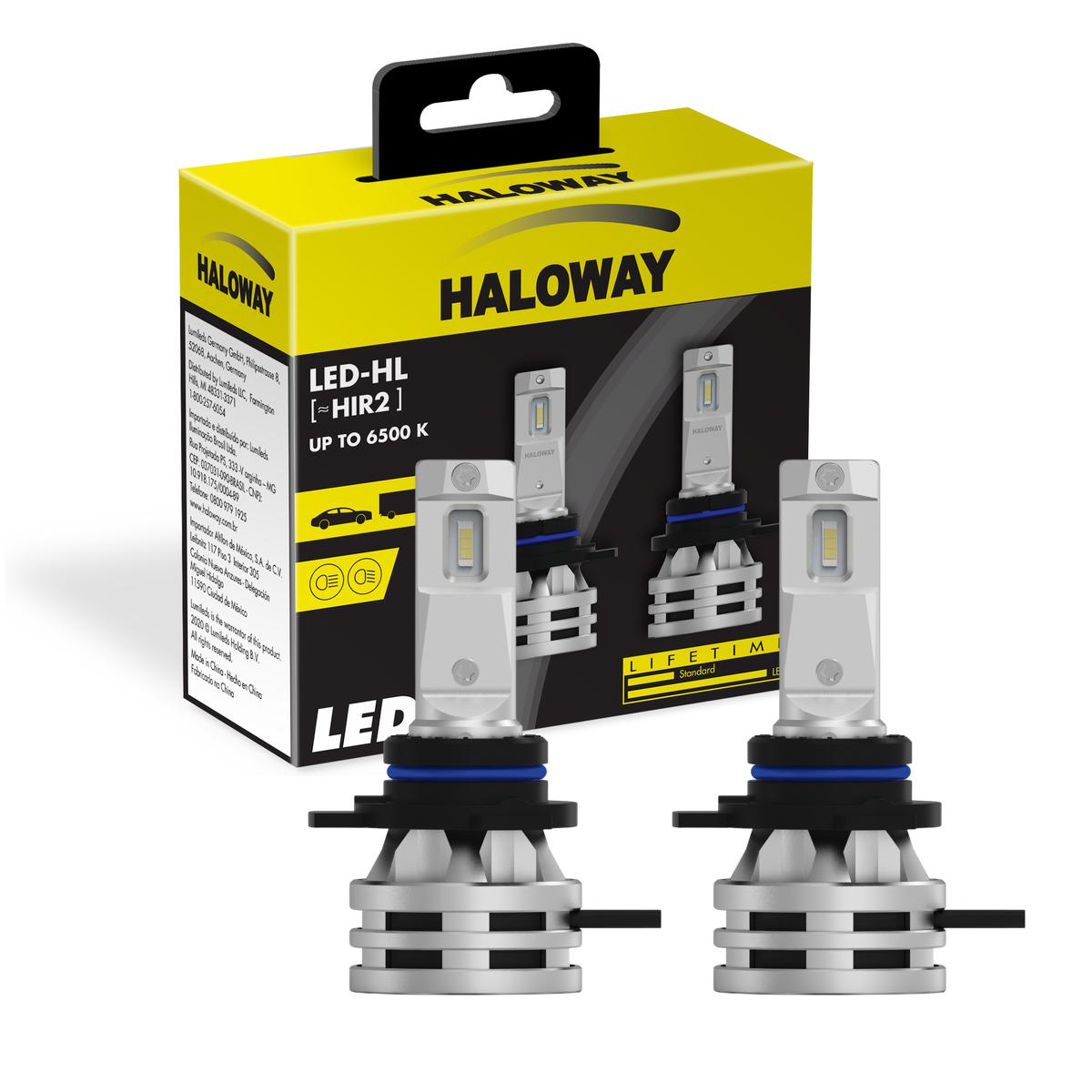 Par Lâmpada LED do Farol HIR2 12V 6500K - Haloway - LED HIR2 HAL - (1)