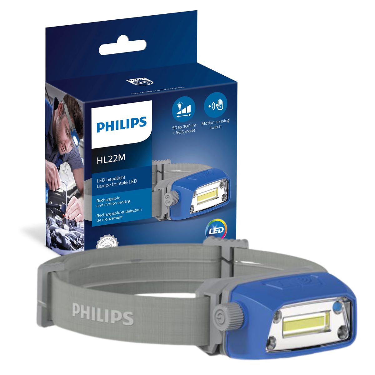 Lanterna Profissional LED HL22M Cabeça/Testeira - Philips - LPL74X1 - (1)