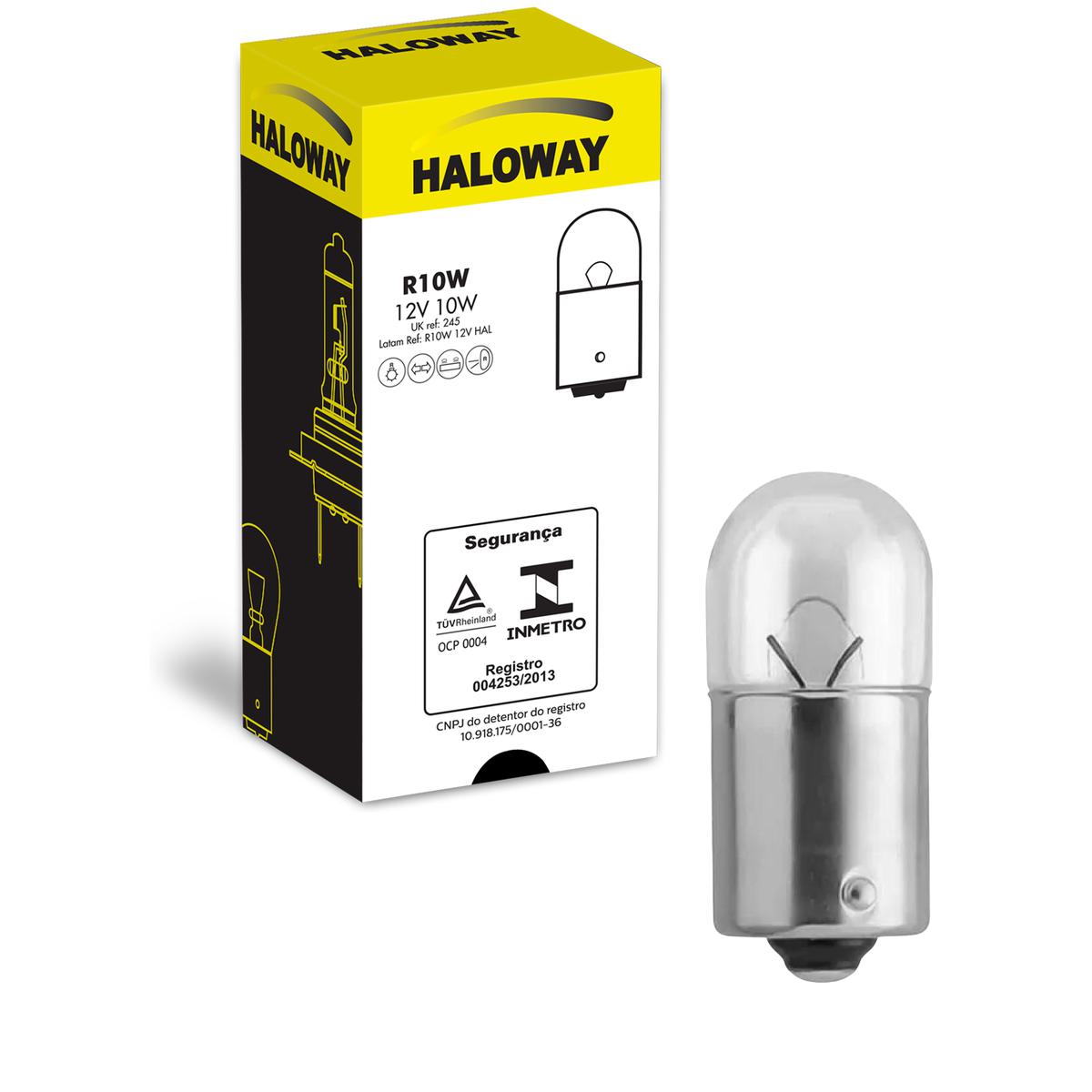 Lâmpada Freio/Lanterna R10W 12V 10W - Haloway - R10W 12V HAL - (1)