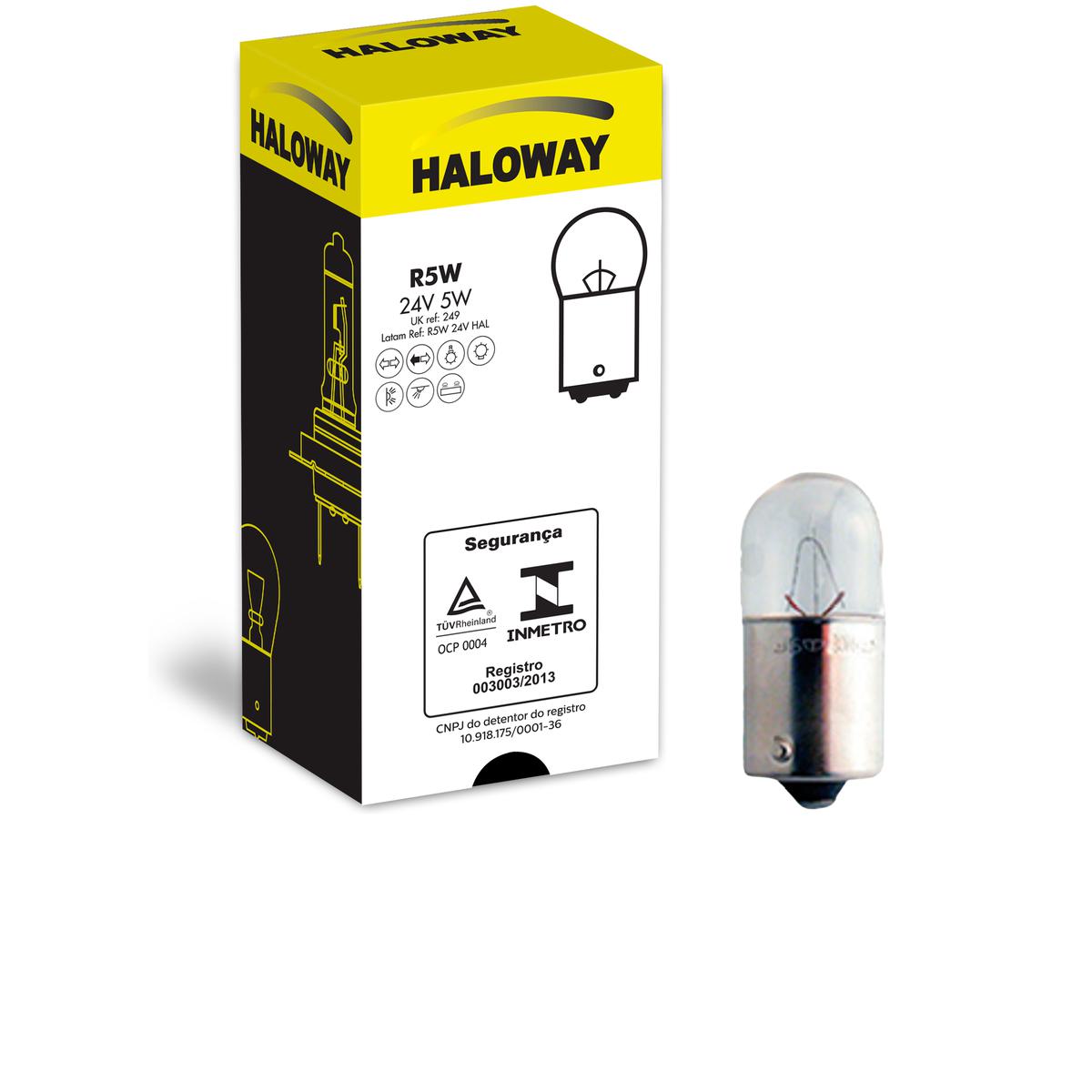 Lâmpada Freio/Lanterna R5W 24V 67 5W - Haloway - R5W 24V HAL - (1)