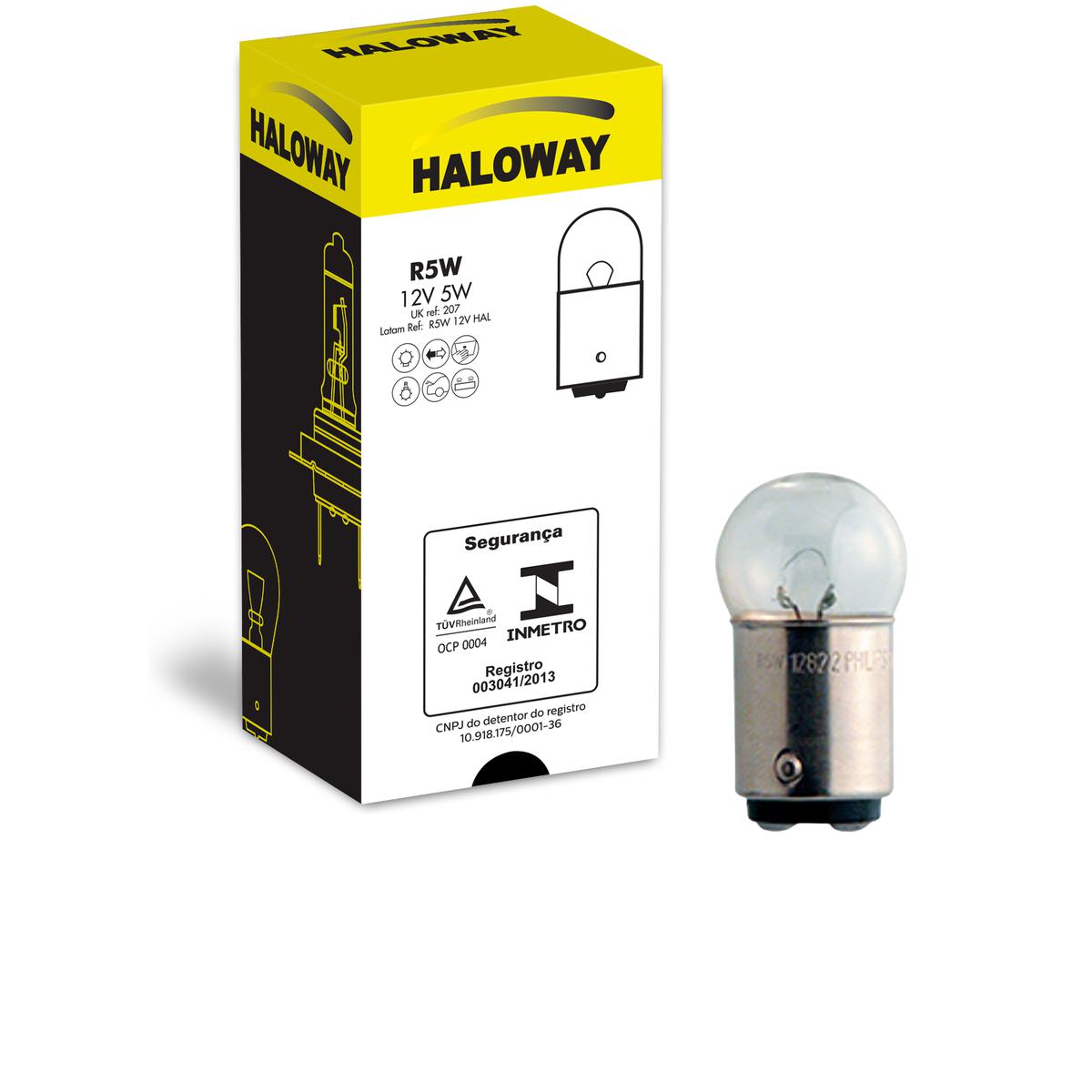 Lâmpada Freio/Lanterna R5W 12V 67 5W - Haloway - R5W 12V HAL - (1)