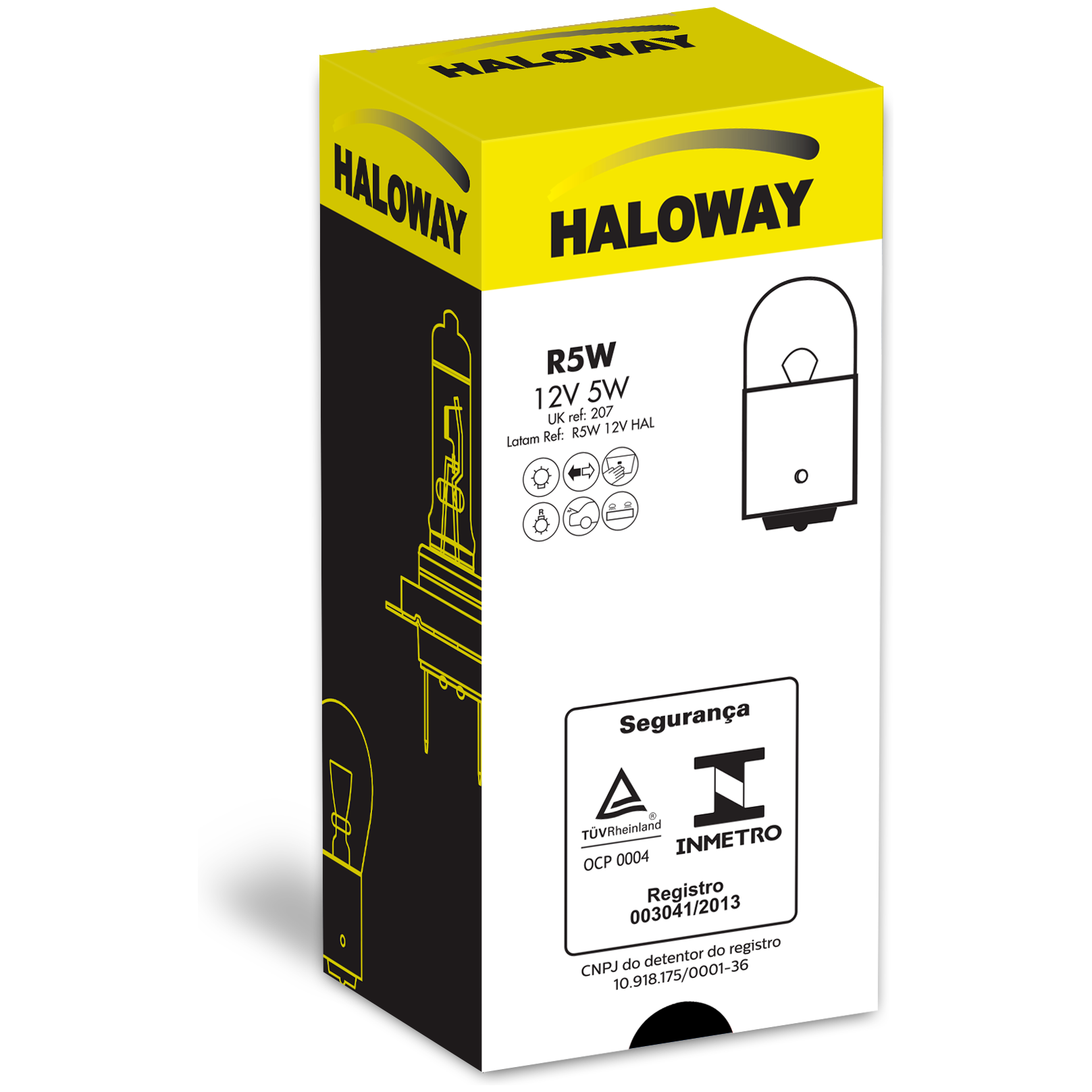 Lâmpada Freio/Lanterna R5W 12V 67 5W - Haloway - R5W 12V HAL - (3)