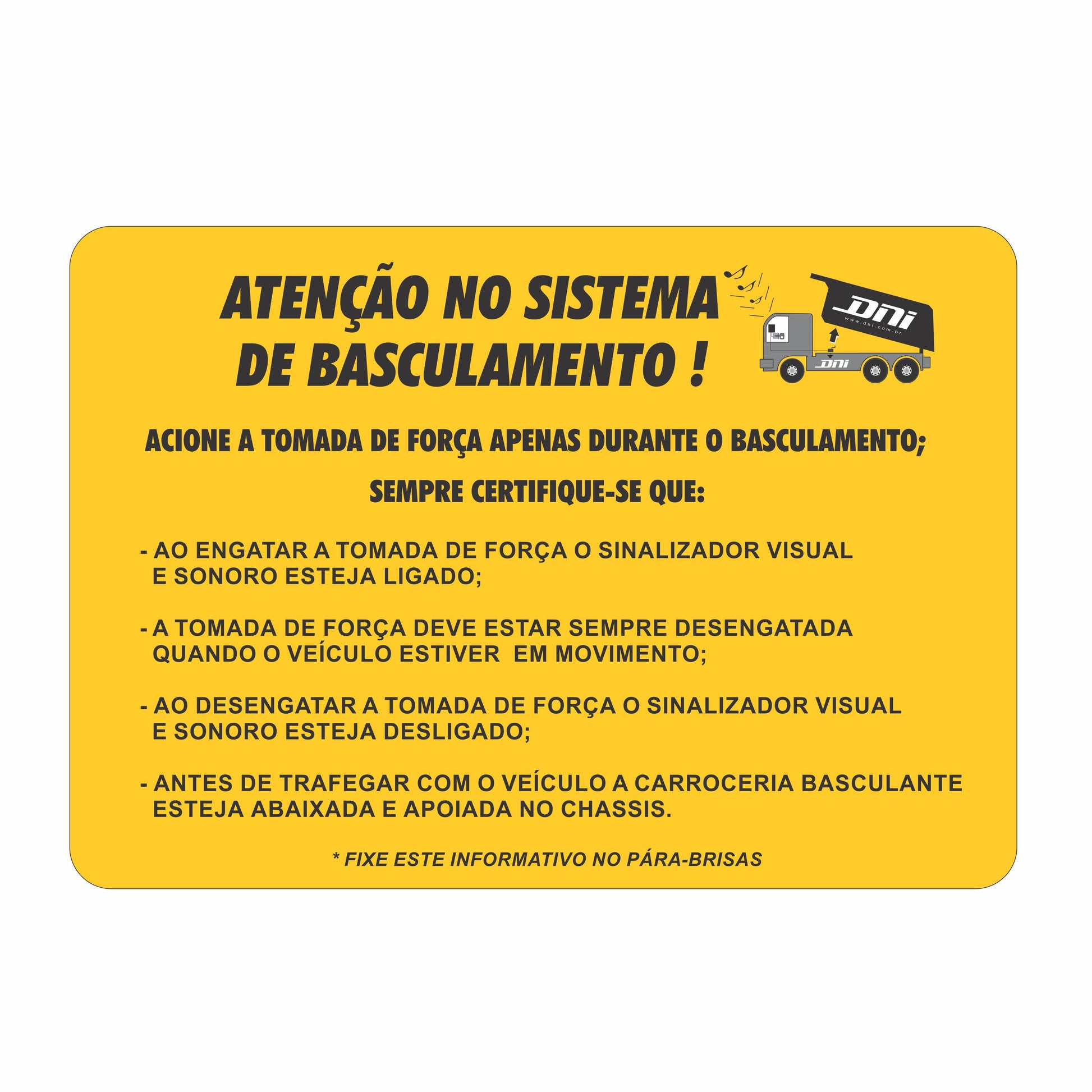 Alarme de Caçamba Levantada 12V 24V com Sinalizador - DNI - 0536 - (6)