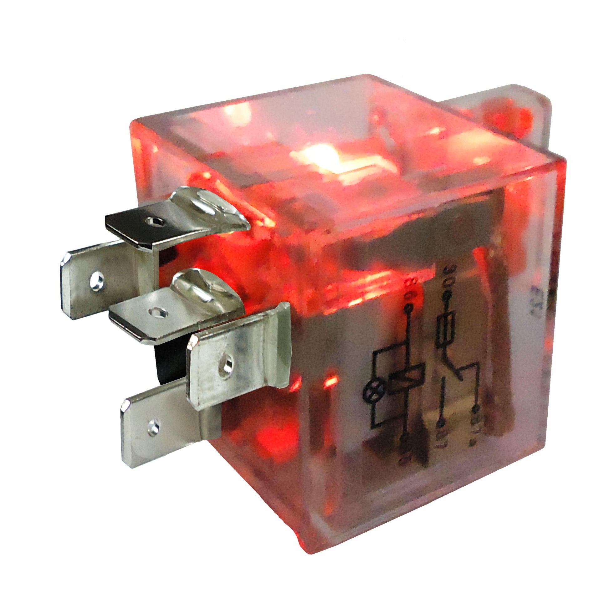 Relé Auxiliar Reversor Acrílico com LED 40/30A 24V 5 Terminais - DNI - 8252 - (2)