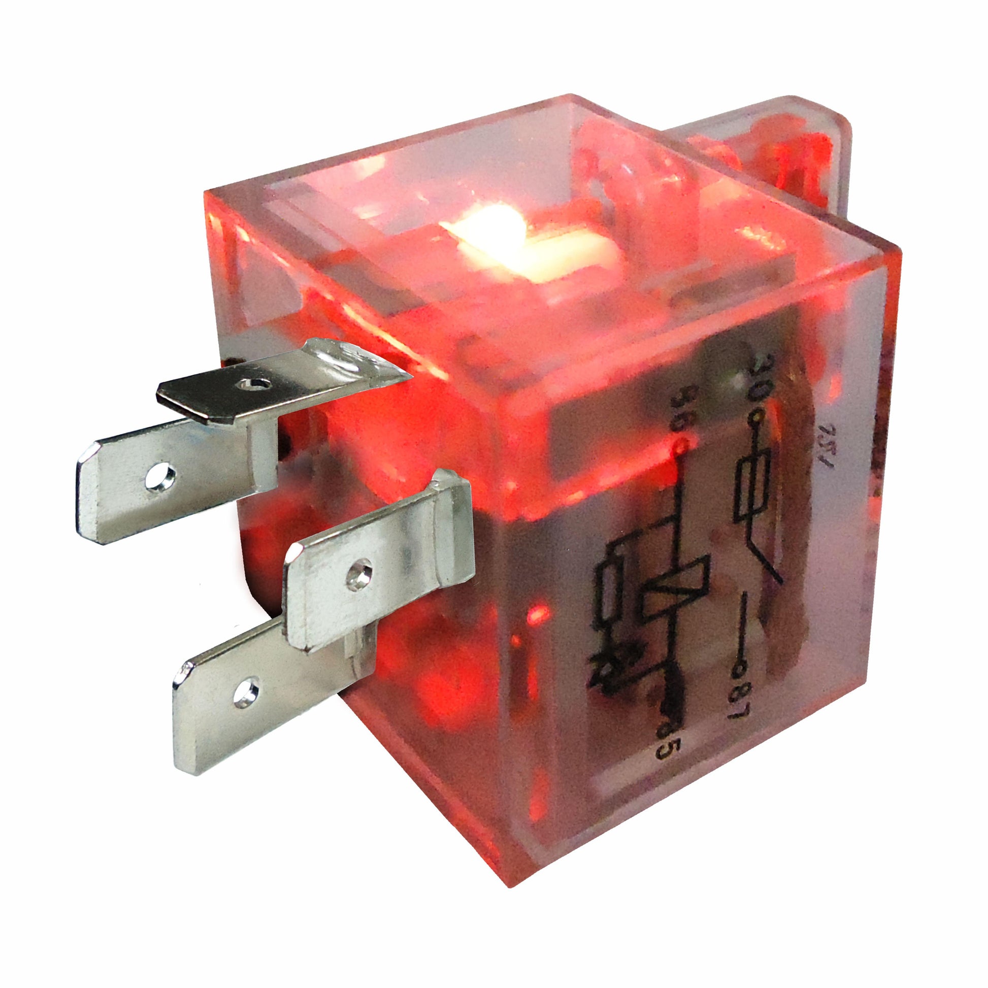 Relé Auxiliar Acrílico com LED e Fusível 40A 24V 4 Terminais - DNI - 8251 - (2)