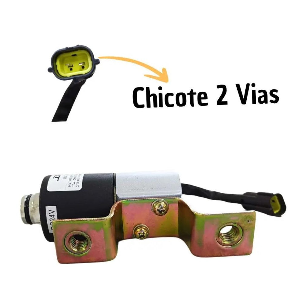 Válvula Solenoide 3 Vias 2 Posições 24V 17W 130PSI - DNI - 7050 - (6)