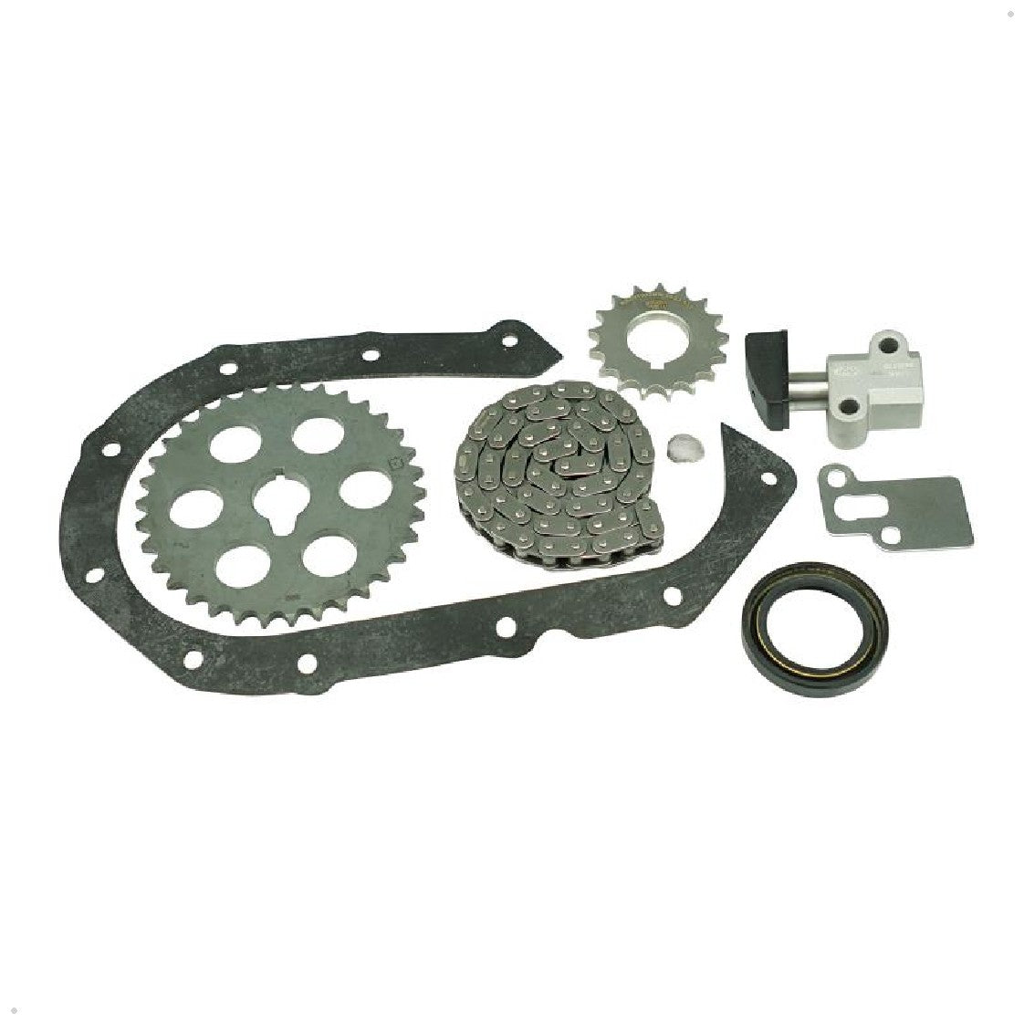 Kit Corrente e Acessórios 1 Corrente, 2 Engrenagens, 1 Junta, 1 Retentor, 1 Tensor - Magneti Marelli - KDC01002MM - (1)