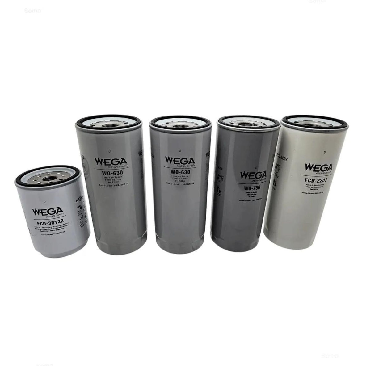 Kit Troca Filtro Óleo 1 Comb Volvo FH FH12 FM FM12 FMX D11C D13A D13C 11L 13L 07/16 - Wega - WKP-741 - (2)