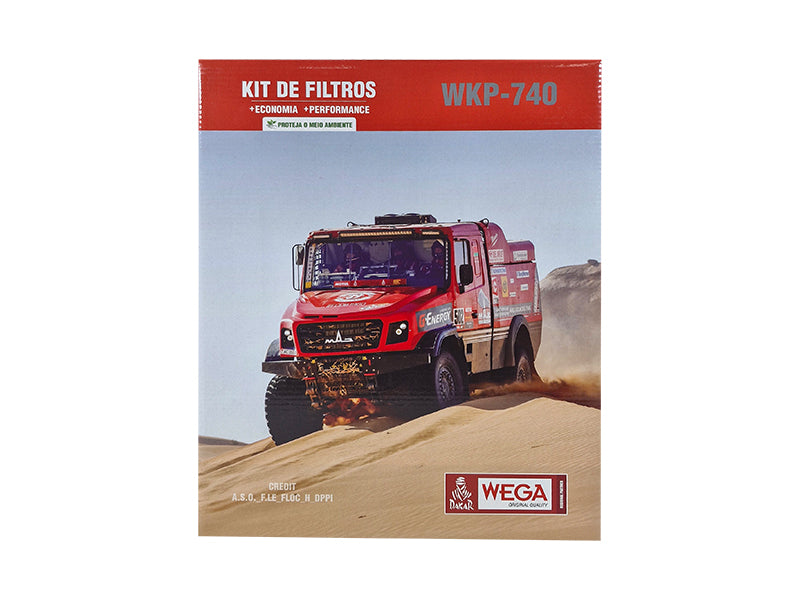 Kit  Filtro de 3x Óleo e  2x Combustível - Wega - WKP-740 - (1)
