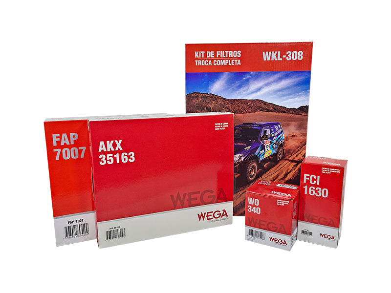 Kit de Filtros Gol Voyage Saveiro Polo 1.6 8V - Wega - Wkl-308 - (1)