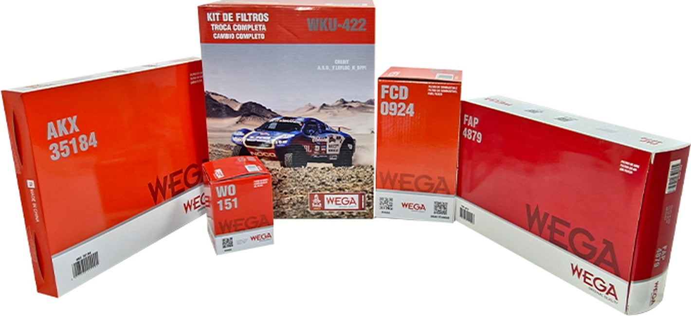 Kit Troca Completa Filtros Ar Combustível Óleo Cabine Transit 2.0 16V Diesel 22> - Wega - WKU-422 - (8)