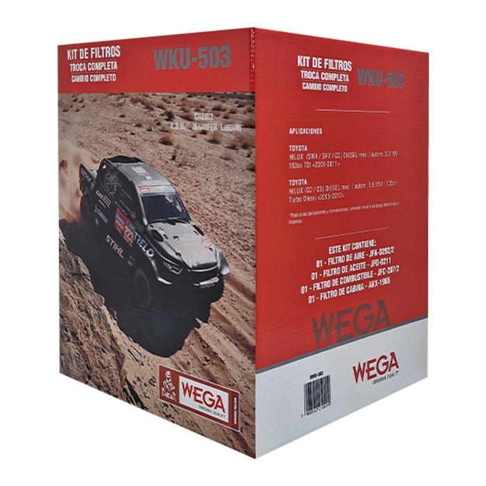 Kit Troca Completa Filtro de Ar, Combustível, Óleo e Cabine para Toyota Hilux - Wega - WKU-503 - (3)