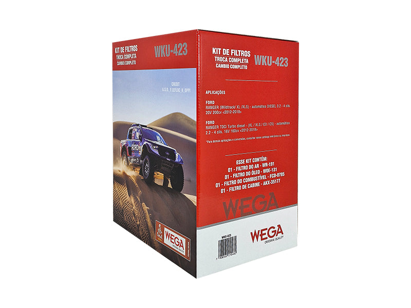 Kit  Filtro de Ar, Combustível, Óleo e Cabine - Wega - WKU-423 - (2)