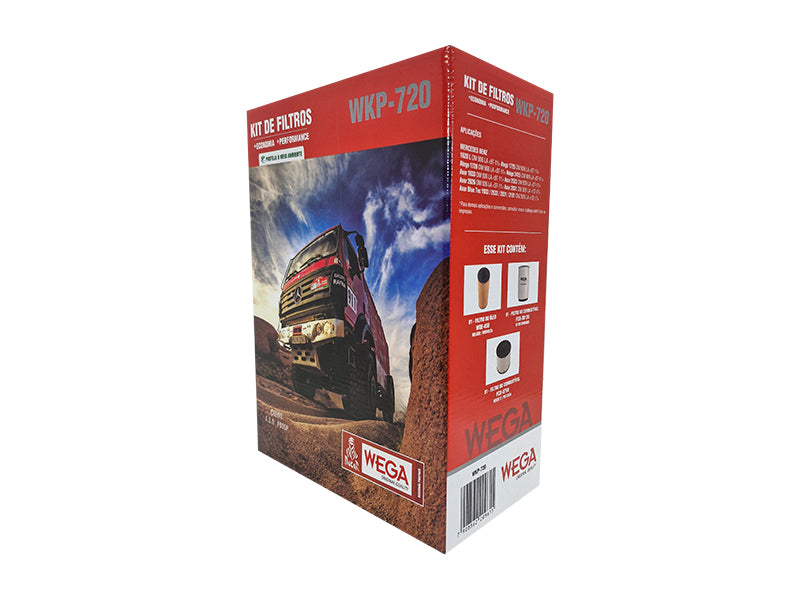 Kit  Filtro de Óleo Refil, 2x Combustivel e Separador de Água - Wega - WKP-720 - (2)