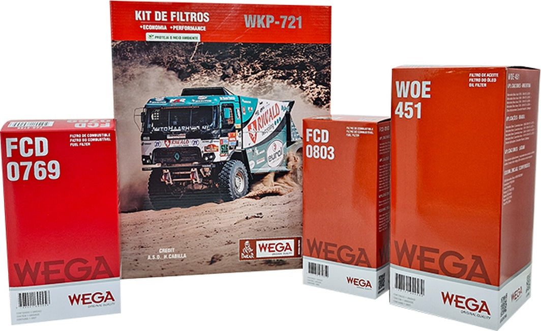 Kit  Filtro de Óleo Refil, 2x Combustivel Refil  - Wega - WKP-721 - (3)