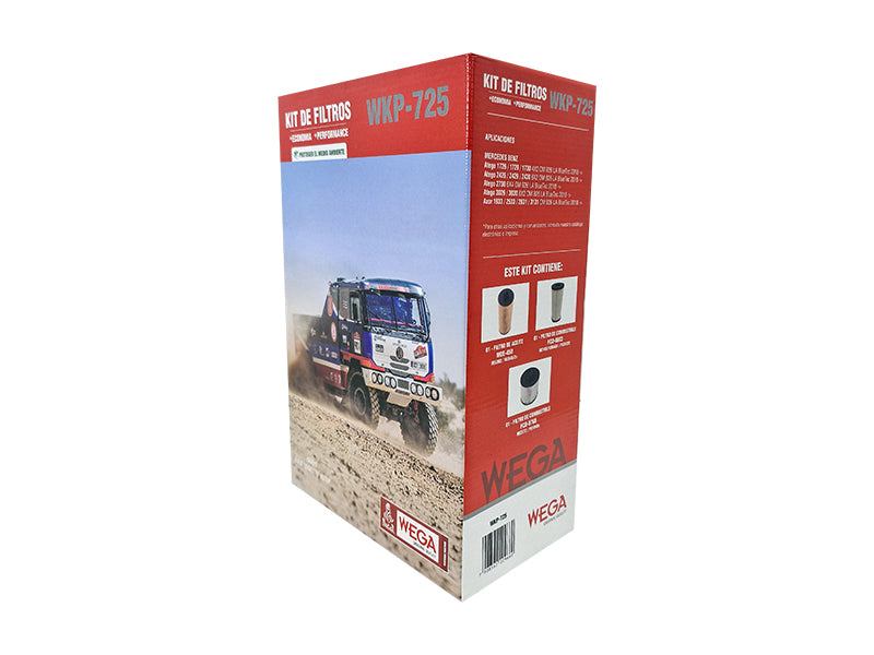 Kit  Filtro de Óleo Refil, 2x Combustivel Refil  - Wega - WKP-725 - (2)
