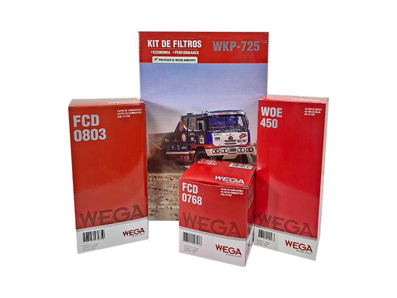 Kit  Filtro de Óleo Refil, 2x Combustivel Refil  - Wega - WKP-725 - (3)