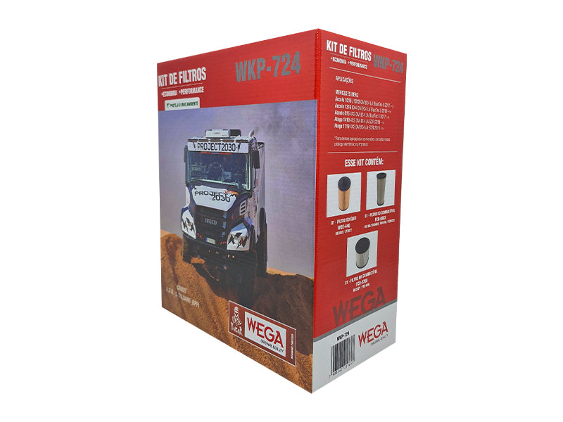 Kit  Filtro de Óleo, 2x Combustivel Refil  - Wega - WKP-724 - (2)