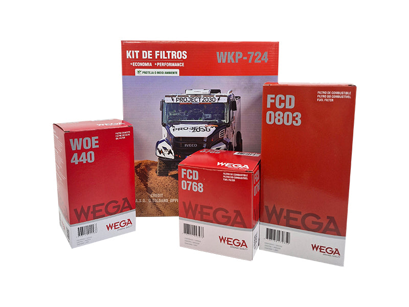 Kit  Filtro de Óleo, 2x Combustivel Refil  - Wega - WKP-724 - (3)