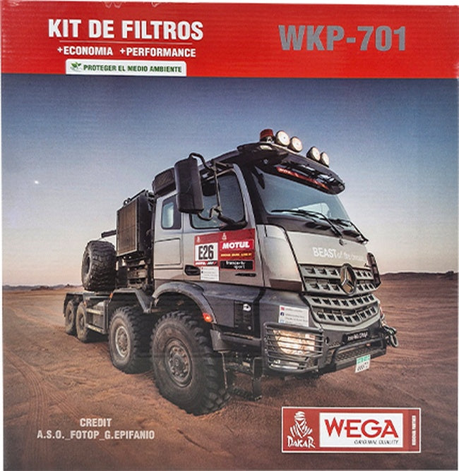 Kit  Filtro de Óleo, 2x Combustivel Refil e sem Copo - Wega - WKP-701 - (1)