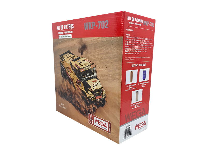 Kit  Filtro de Óleo, 2x Combustivel Refil e sem Copo - Wega - WKP-702 - (2)