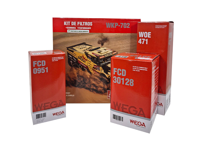 Kit  Filtro de Óleo, 2x Combustivel Refil e sem Copo - Wega - WKP-702 - (3)