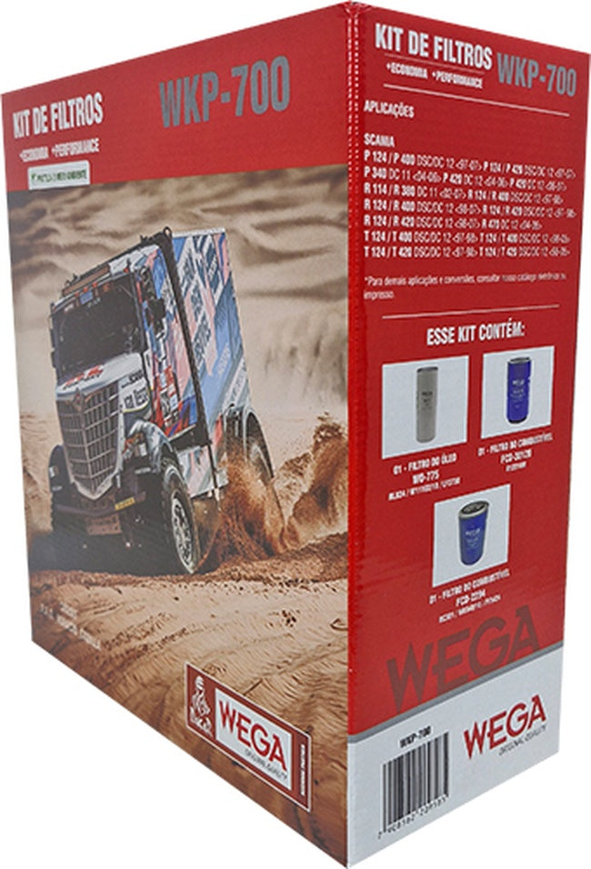 Kit  Filtro de Óleo, 2x Combustível e Separador de Água - Wega - WKP-700 - (2)