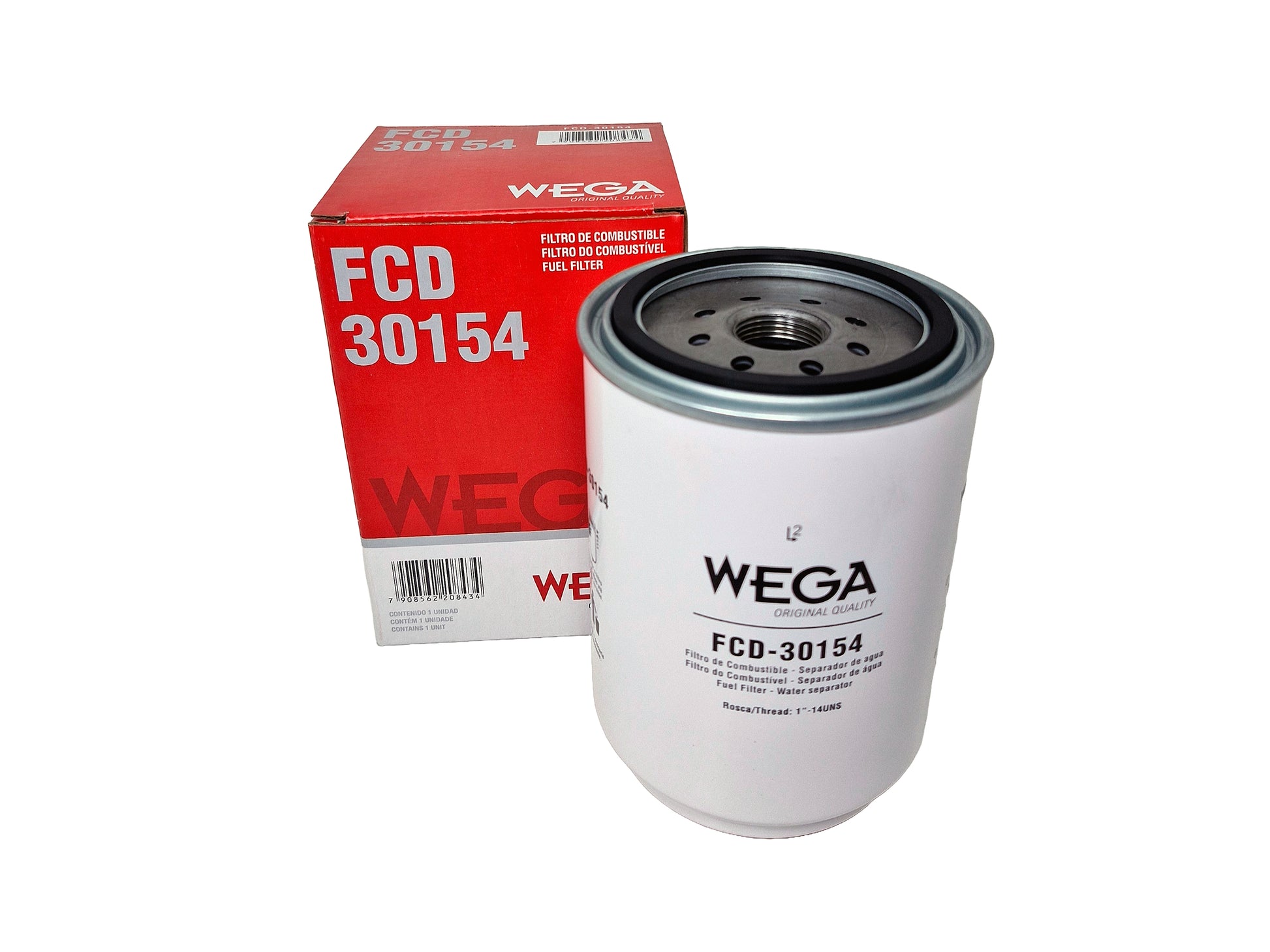 Filtro de Combustível Diesel Separador de Água sem Copo - Wega - FCD-30154 - (1)