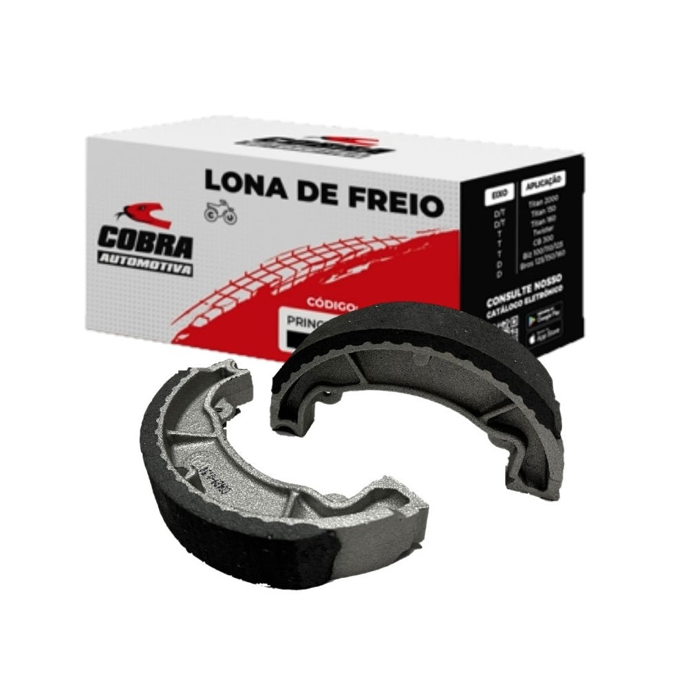 Jogo de Sapatas de Freio Traseira 0,25 - Cobra Automotiva - COB-00100A - (1)