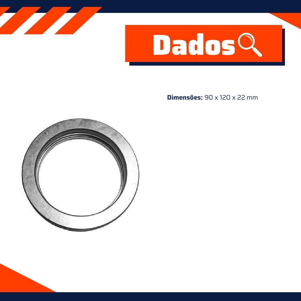 Rolamento de Esferas 90 x 120 x 22 mm - Cobra Automotiva - 51118 C - (2)