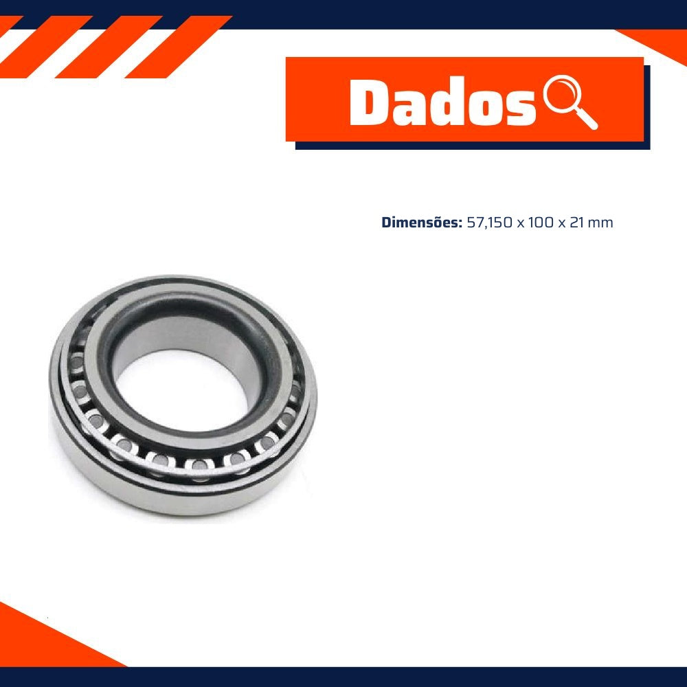 Rolamento 57,150 x 100 x 21 mm - Cobra Automotiva - 387S/383A C - (2)