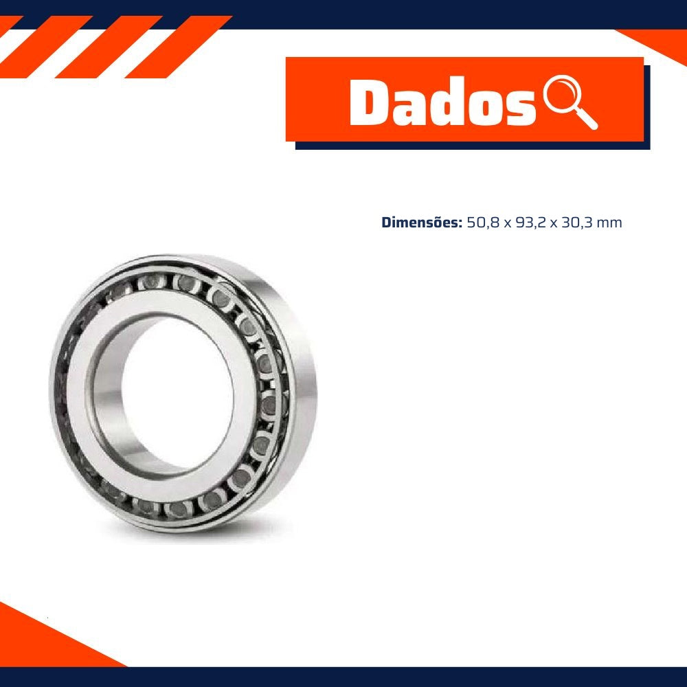 Rolamento 50,8 x 93,2 x 30,3 mm - Cobra Automotiva - 3780/3720 C - (2)