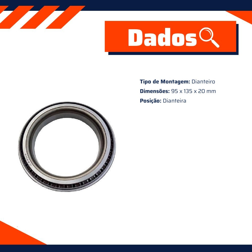 Rolamento de Roda Dianteiro - Cobra Automotiva - JL819349/JL819310 C - (2)